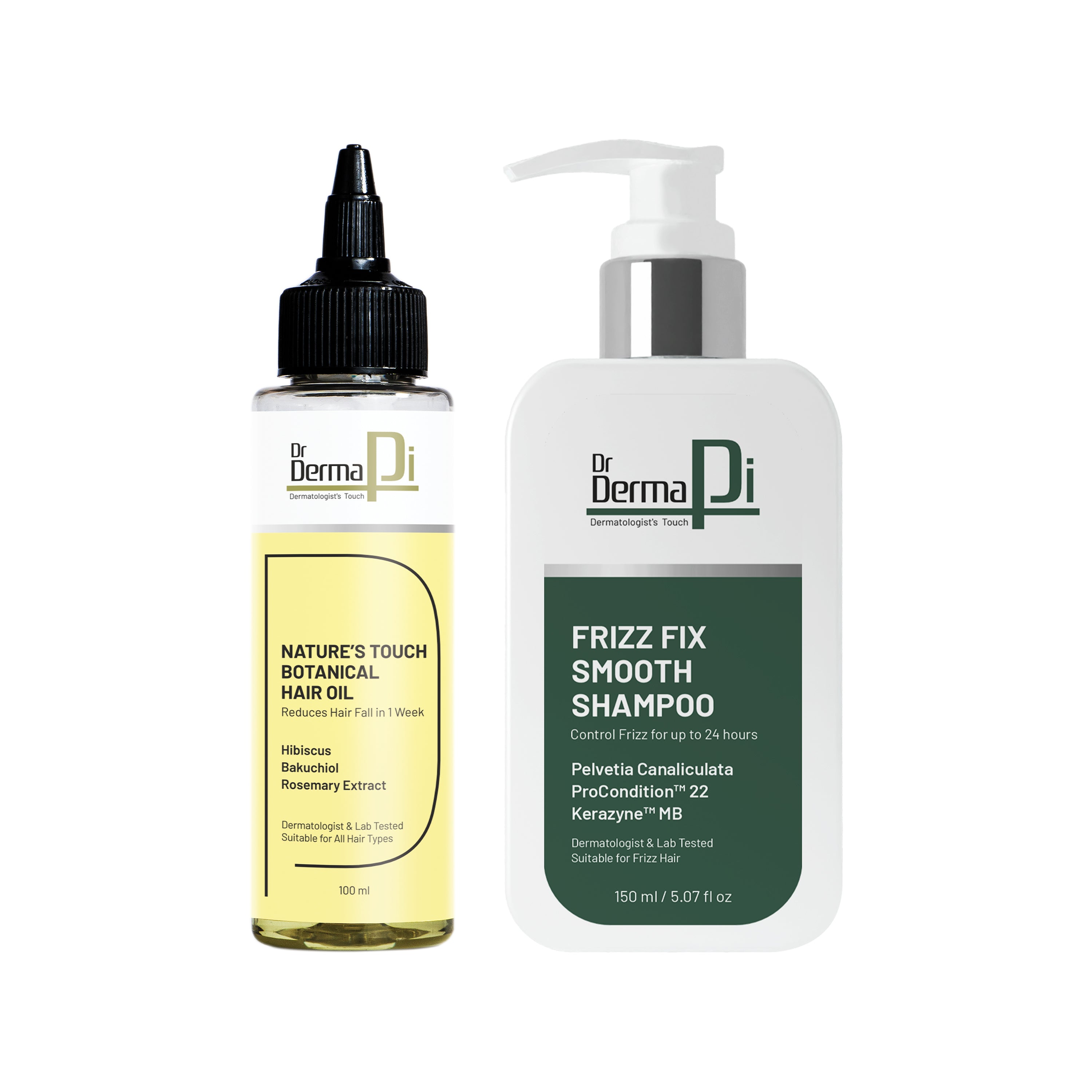 Botanical Hair Oil & Frizzy Fix Shampoo Combo