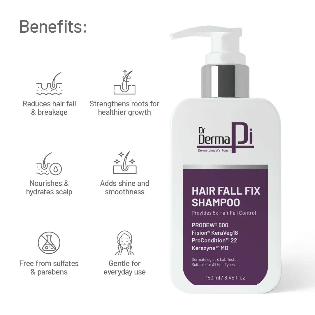 HairFallFix Shampoo 5x Hair Fall Control & Peptides And Rosemary For All Hair Types - 150 ml